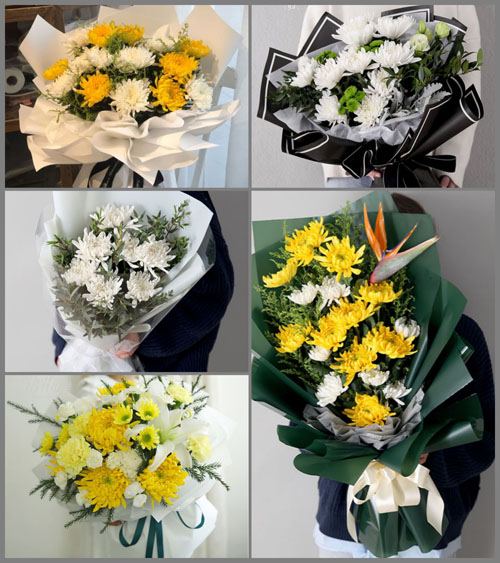 山东青岛莱西市马连庄镇王家草泊村白事花束代送